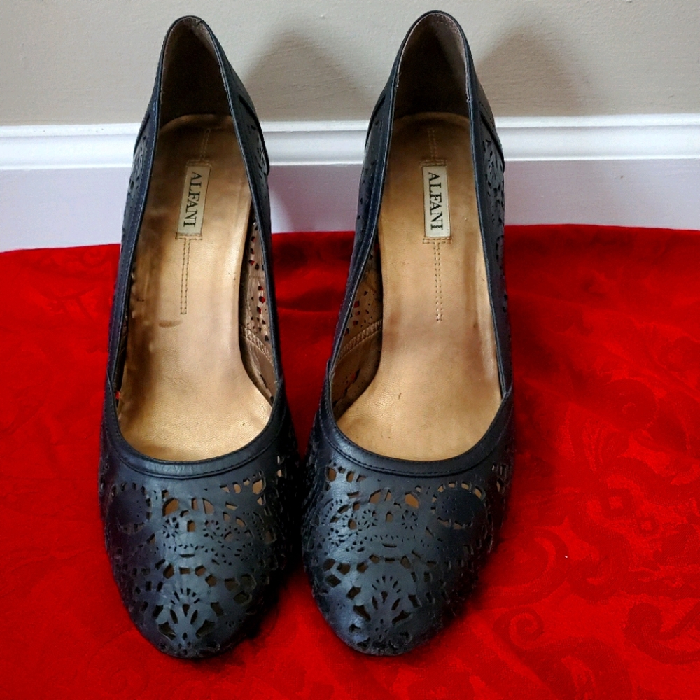 Alfani Quest Perforated style black high heels